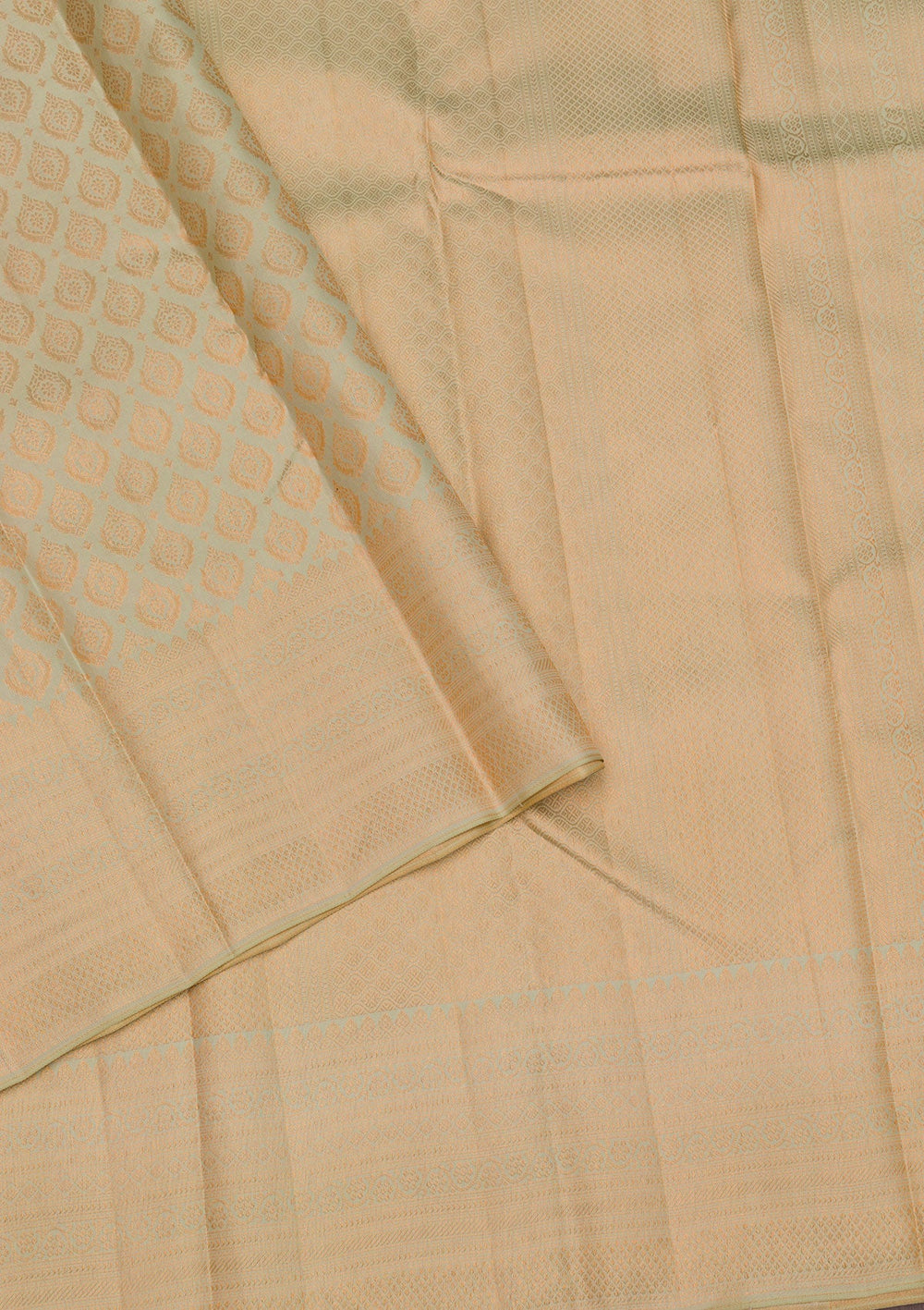 Pista Green Zariwork Pure Silk Saree-Koskii