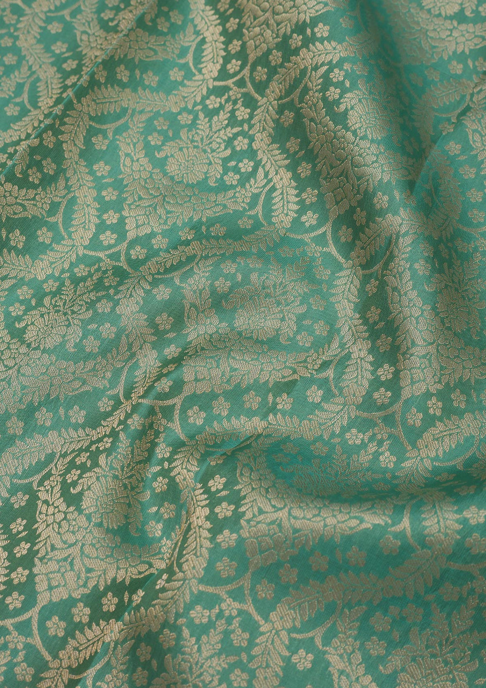 Pista Green Zariwork Pure Silk Saree-Koskii