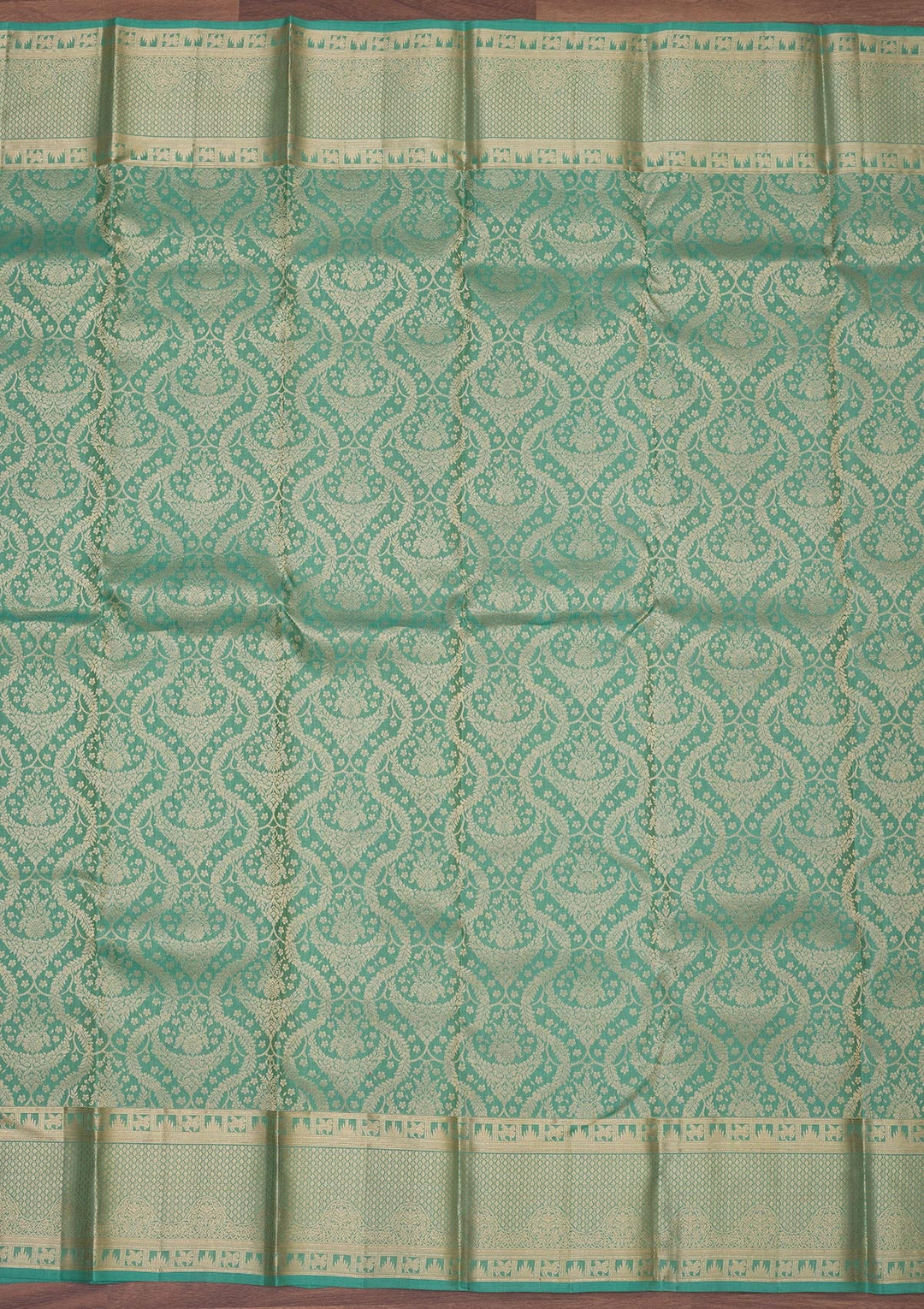 Pista Green Zariwork Pure Silk Saree-Koskii