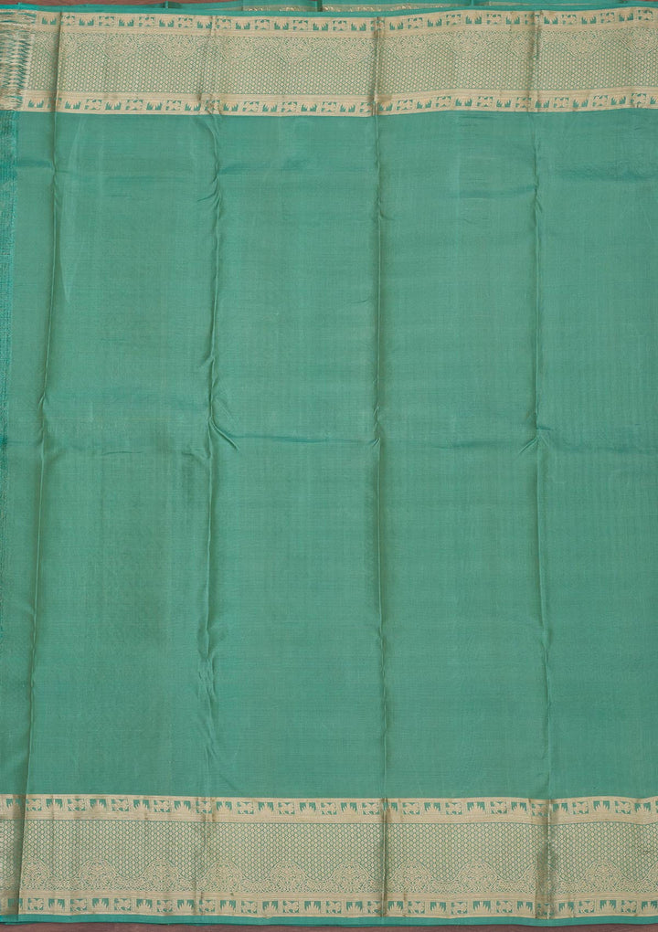 Pista Green Zariwork Pure Silk Saree-Koskii