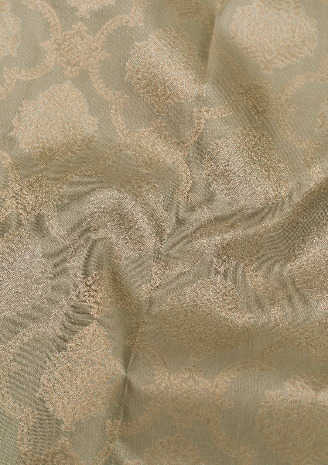 Pista Green Zariwork Pure Silk Saree-Koskii