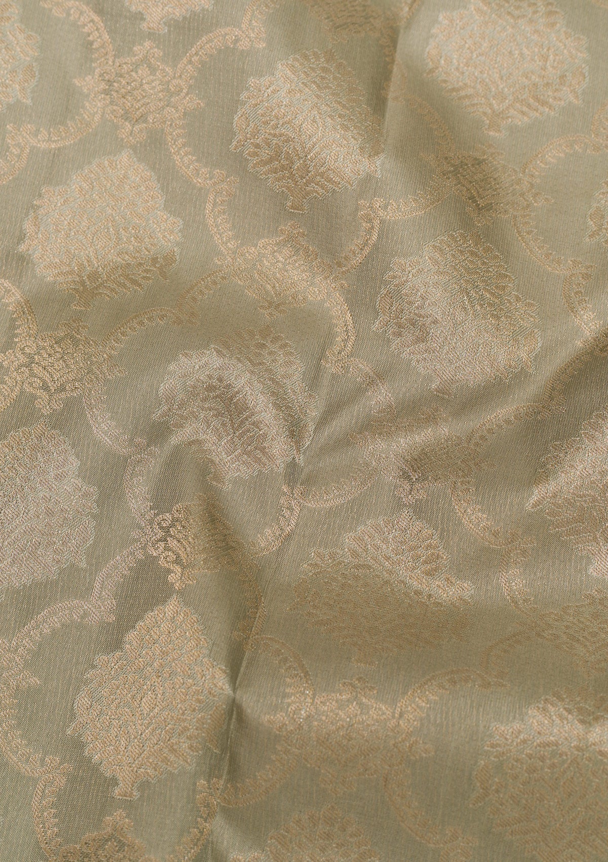 Pista Green Zariwork Pure Silk Saree-Koskii