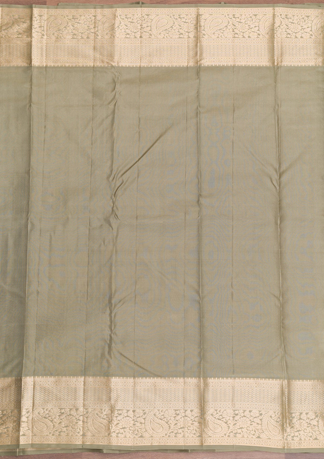 Pista Green Zariwork Pure Silk Saree-Koskii