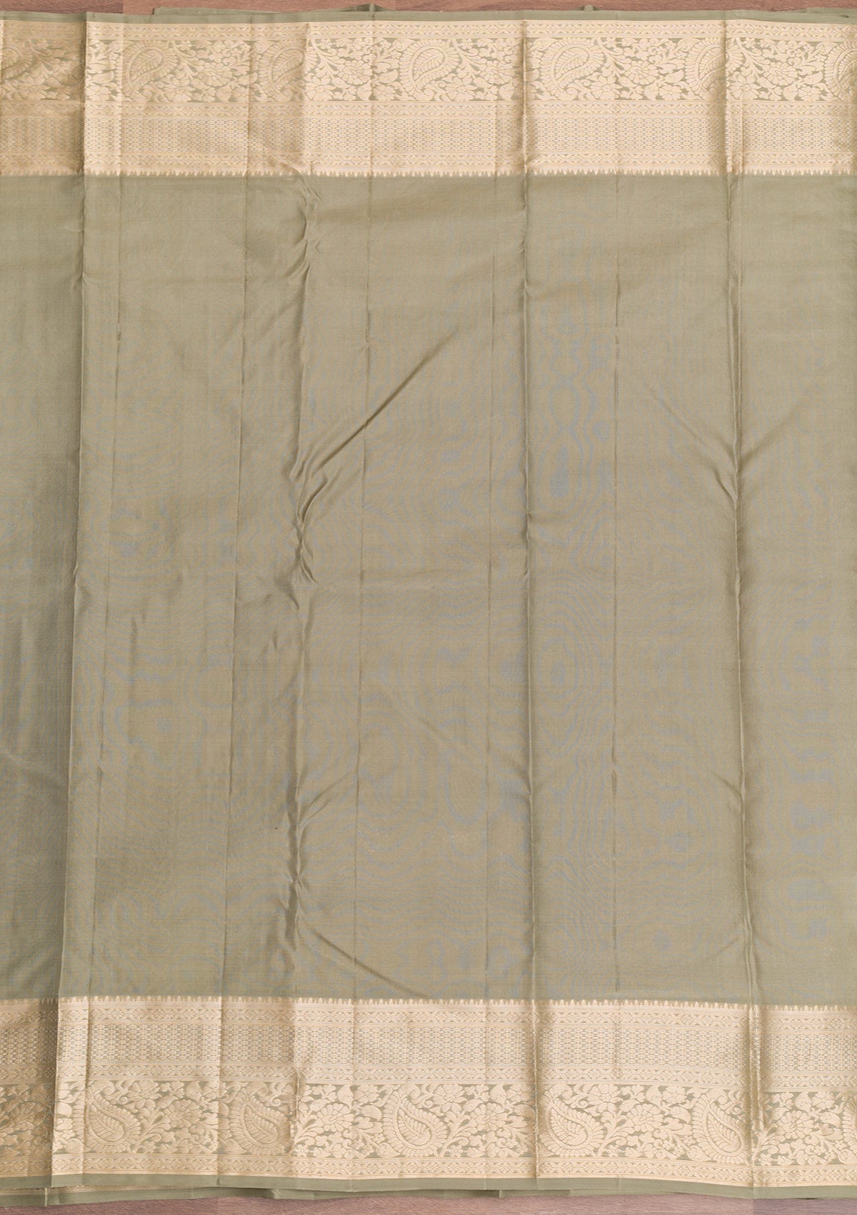 Pista Green Zariwork Pure Silk Saree-Koskii