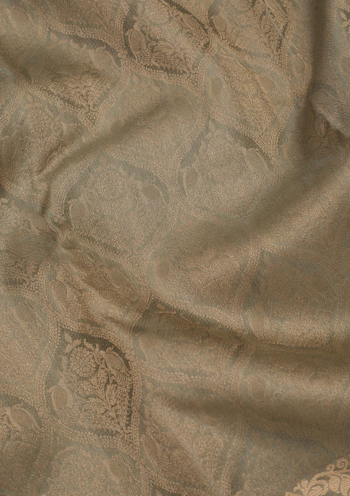 Pista Green Zariwork Pure Silk Saree