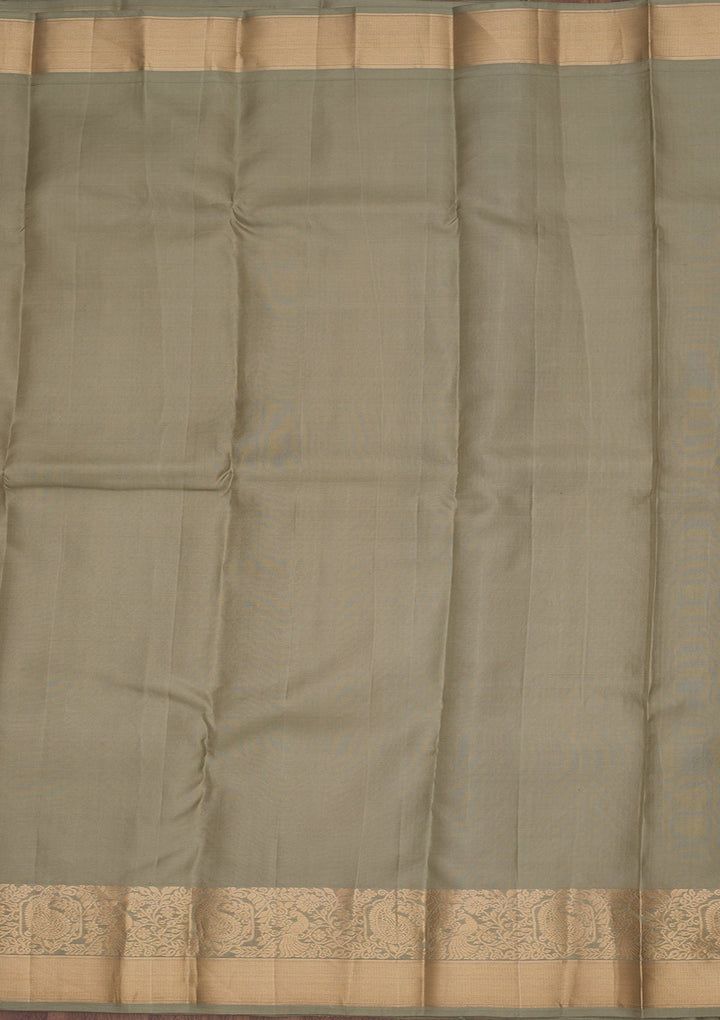Pista Green Zariwork Pure Silk Saree