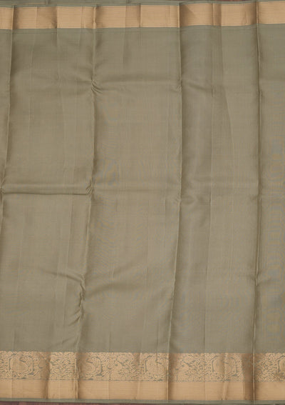 Pista Green Zariwork Pure Silk Saree
