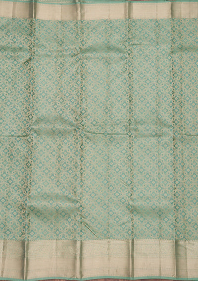 Pista Green Zariwork Pure Silk Saree-Koskii