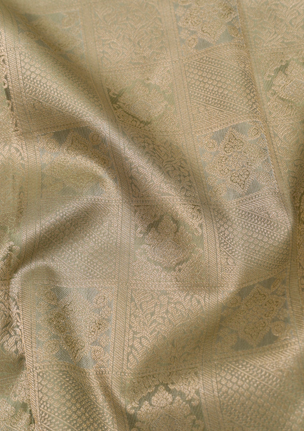 Pista Green Zariwork Pure Silk Saree-Koskii