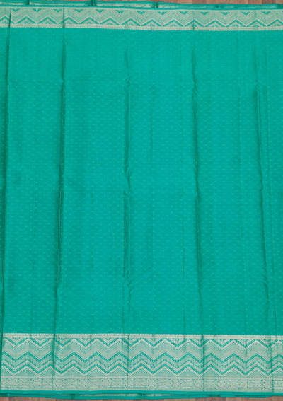 Pista Green Zariwork Pure Silk Saree-Koskii