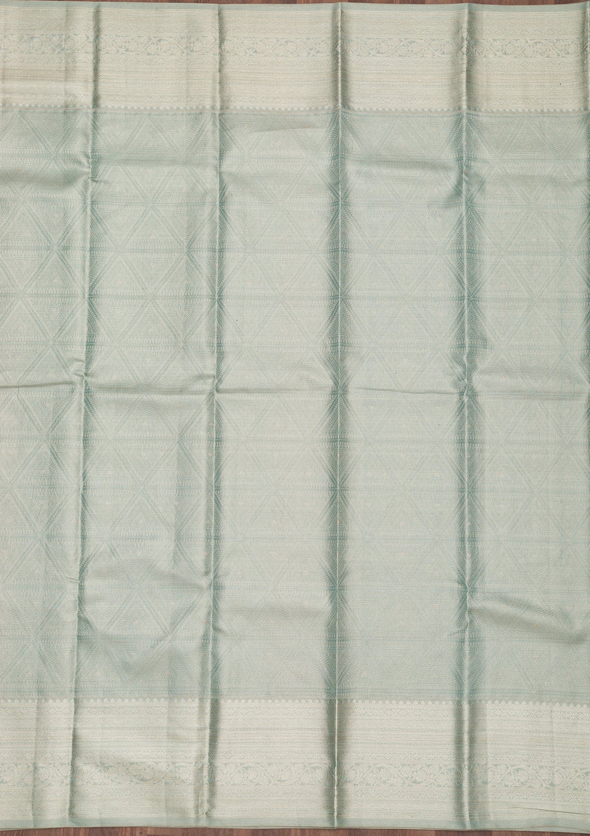 Pista Green Zariwork Pure Silk Saree-Koskii