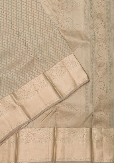 Pista Green Zariwork Pure Silk Saree-Koskii