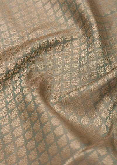 Pista Green Zariwork Pure Silk Saree-Koskii