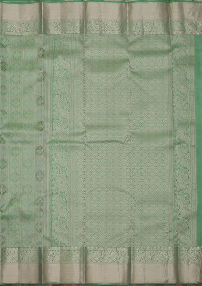 Pista Green Zariwork Pure Silk Saree