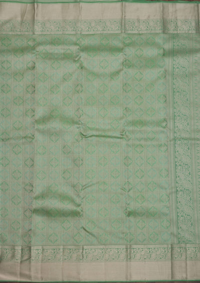 Pista Green Zariwork Pure Silk Saree