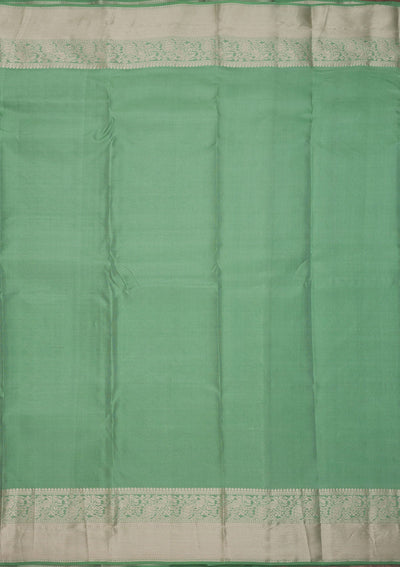 Pista Green Zariwork Pure Silk Saree