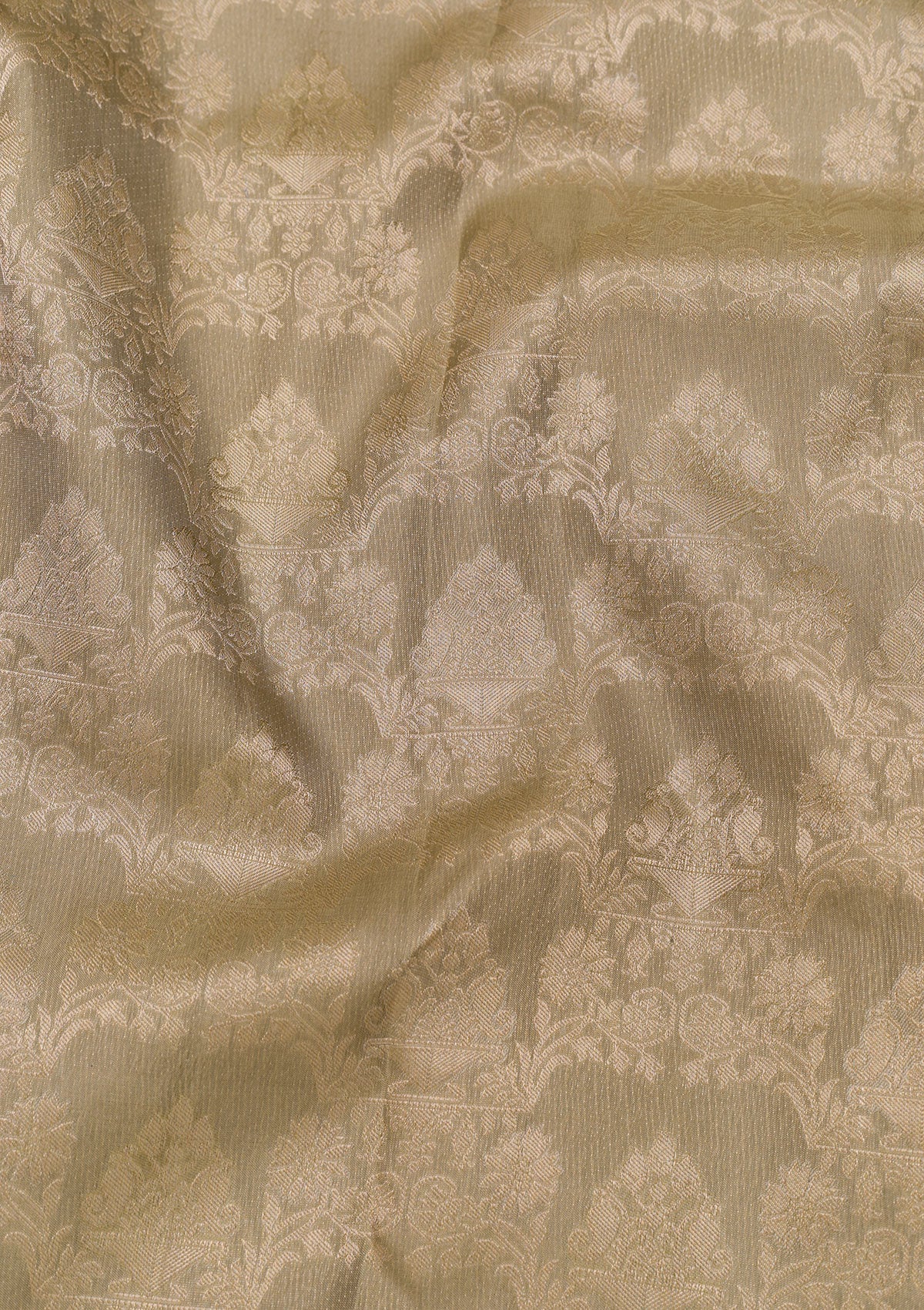 Pista Green Zariwork Pure Silk Saree-Koskii