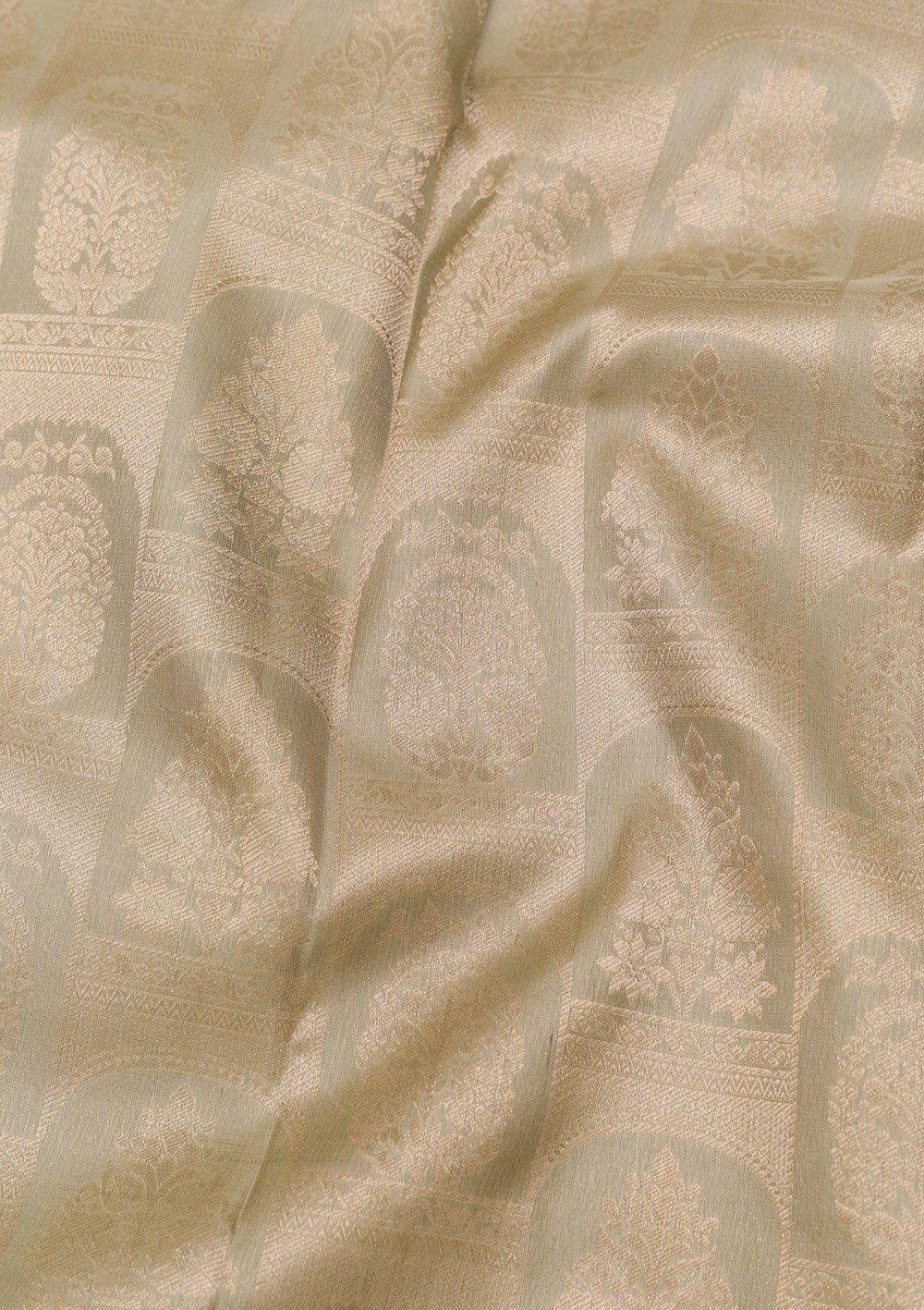 Pista Green Zariwork Pure Silk Saree-Koskii
