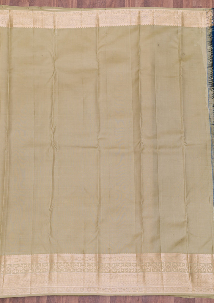 Pista Green Zariwork Pure Silk Saree-Koskii