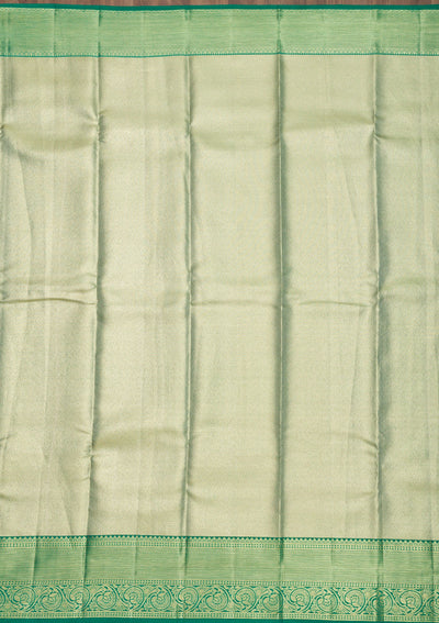 Pista Green Zariwork Pure Silk Saree-Koskii