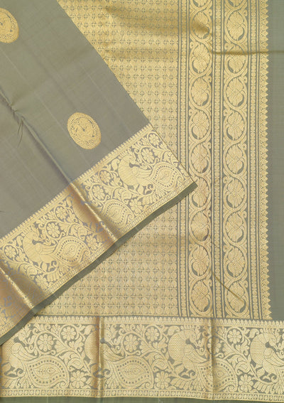 Pista Green Zariwork Pure Silk Saree-Koskii