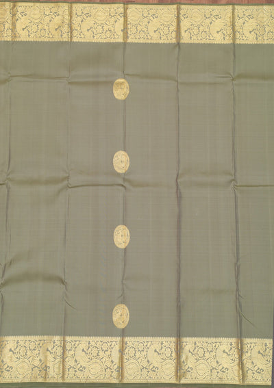Pista Green Zariwork Pure Silk Saree-Koskii