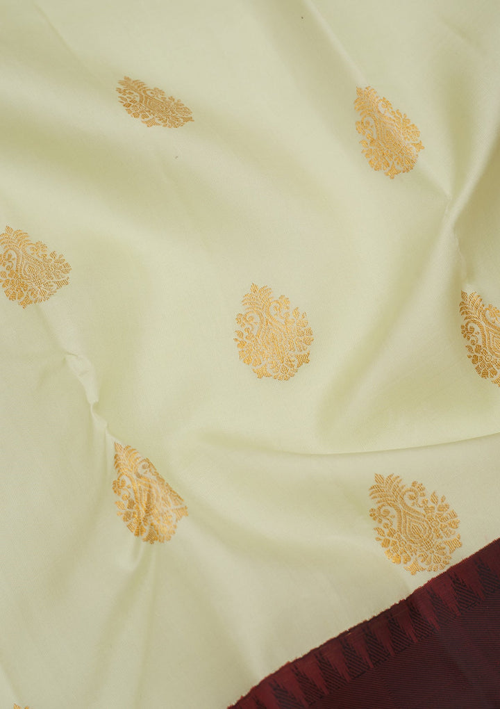 Pista Green Zariwork Pure Silk Saree