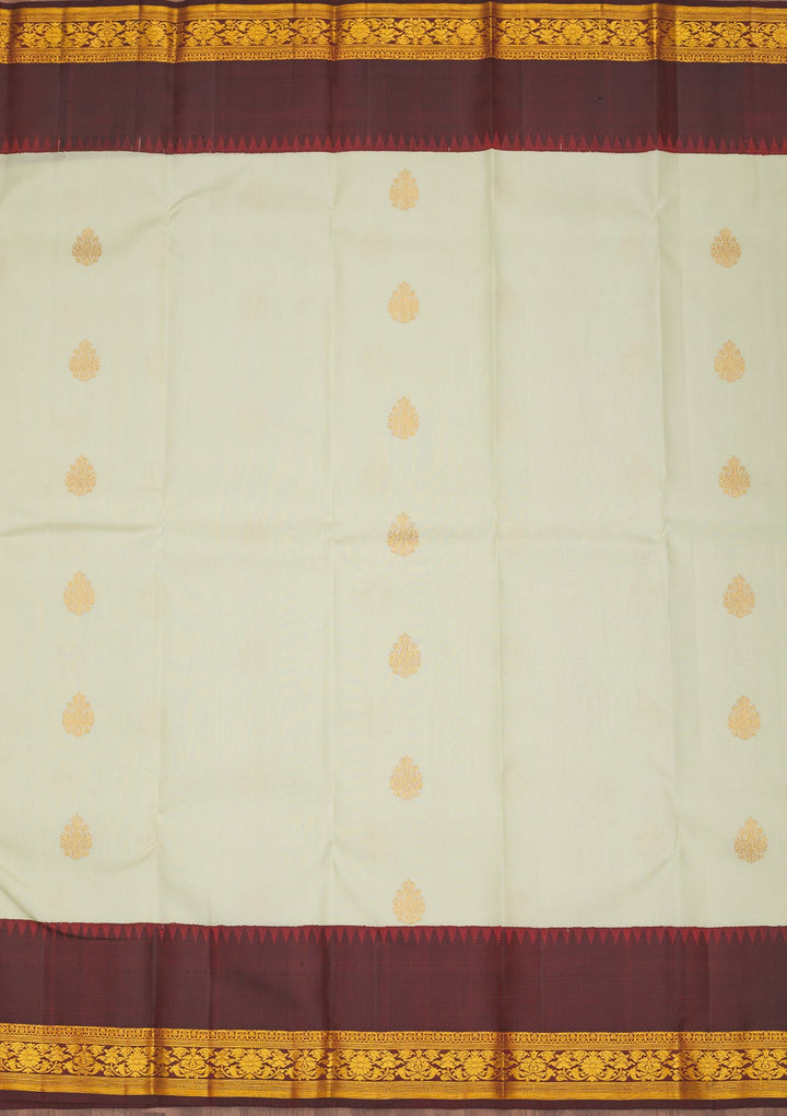 Pista Green Zariwork Pure Silk Saree
