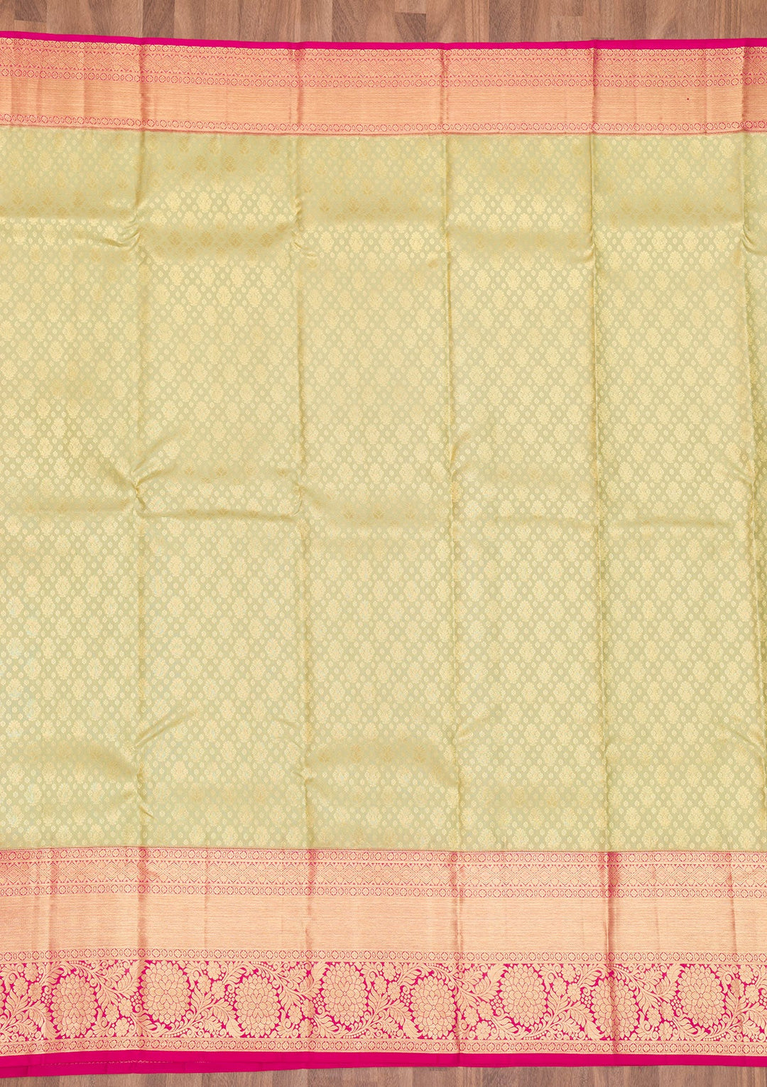 Pista Green Zariwork Pure Silk Saree-Koskii