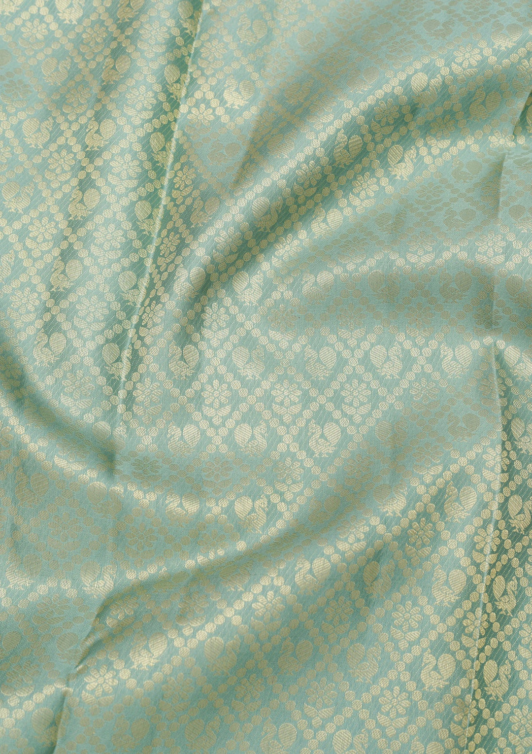 Pista Green Zariwork Pure Silk Saree-Koskii
