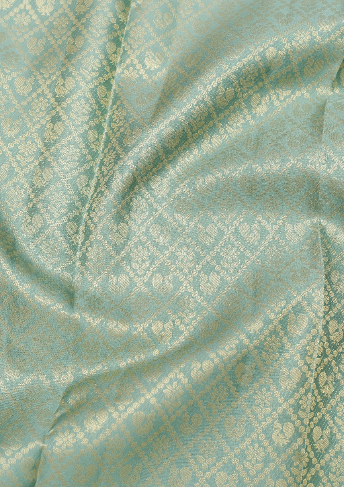 Pista Green Zariwork Pure Silk Saree-Koskii