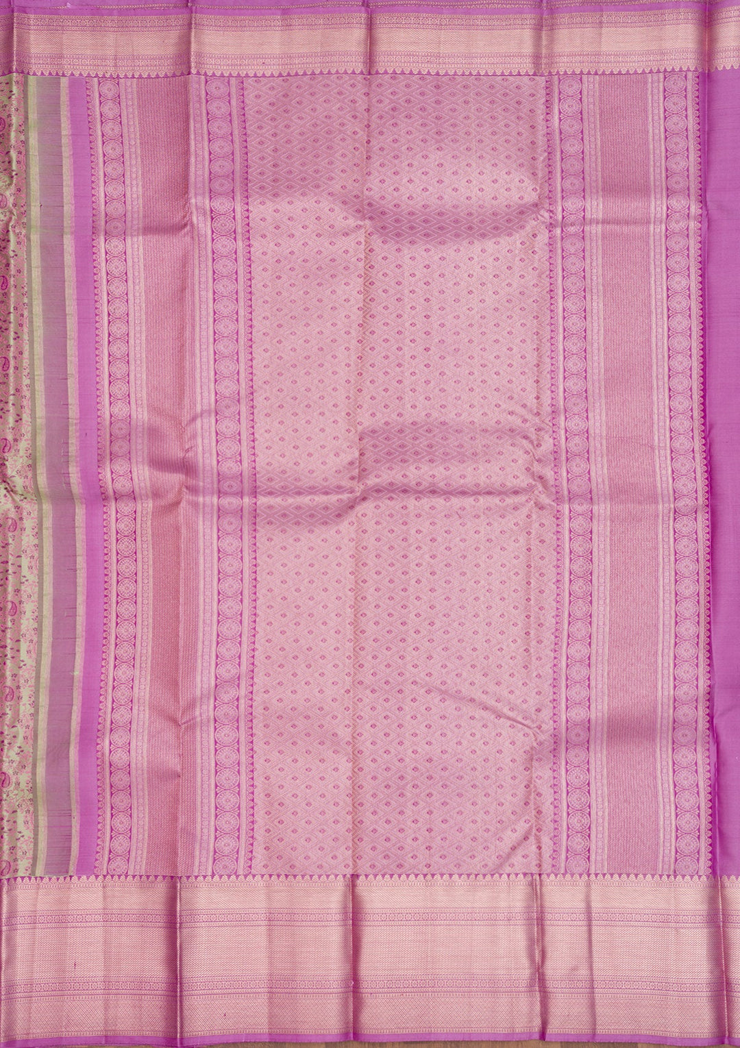 Pista Green Zariwork Pure Silk Saree-Koskii