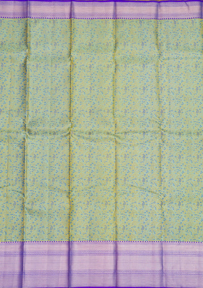 Pista Green Zariwork Pure Silk Saree-Koskii