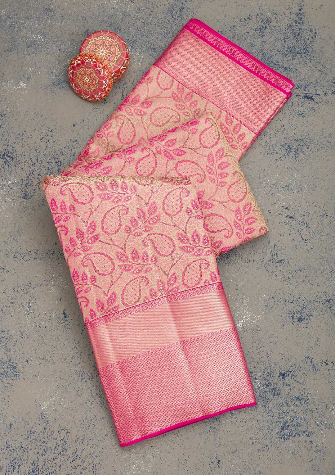 Pista Green Zariwork Pure Silk Saree-Koskii