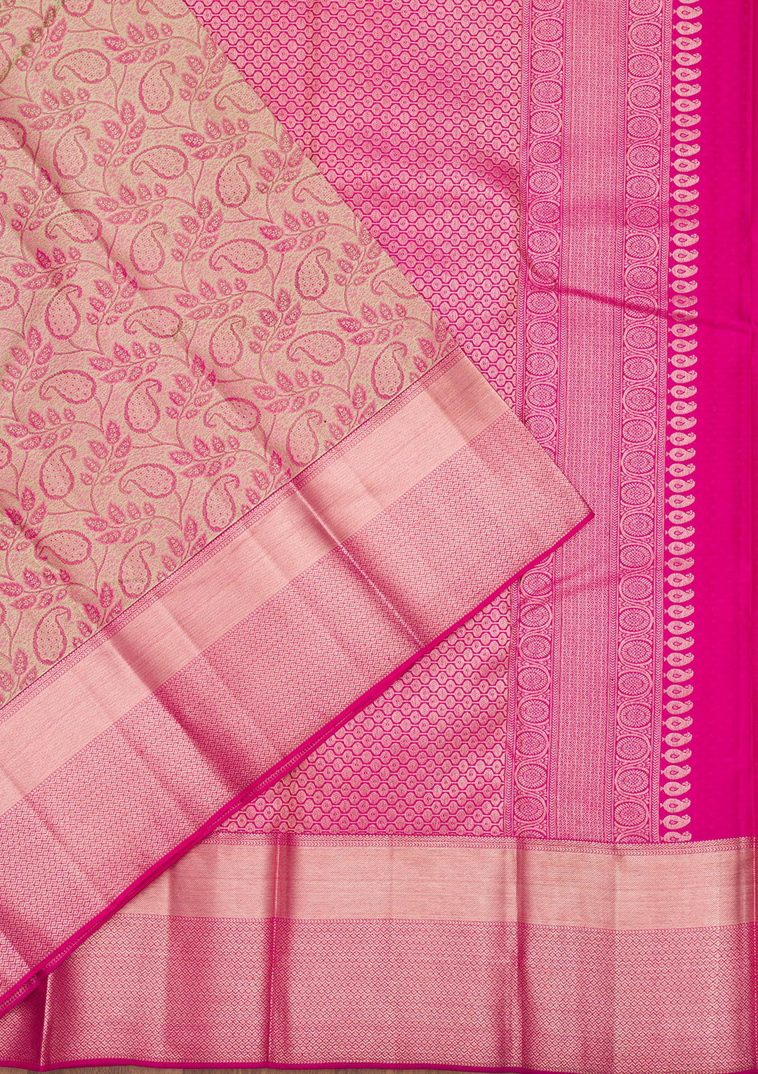 Pista Green Zariwork Pure Silk Saree-Koskii