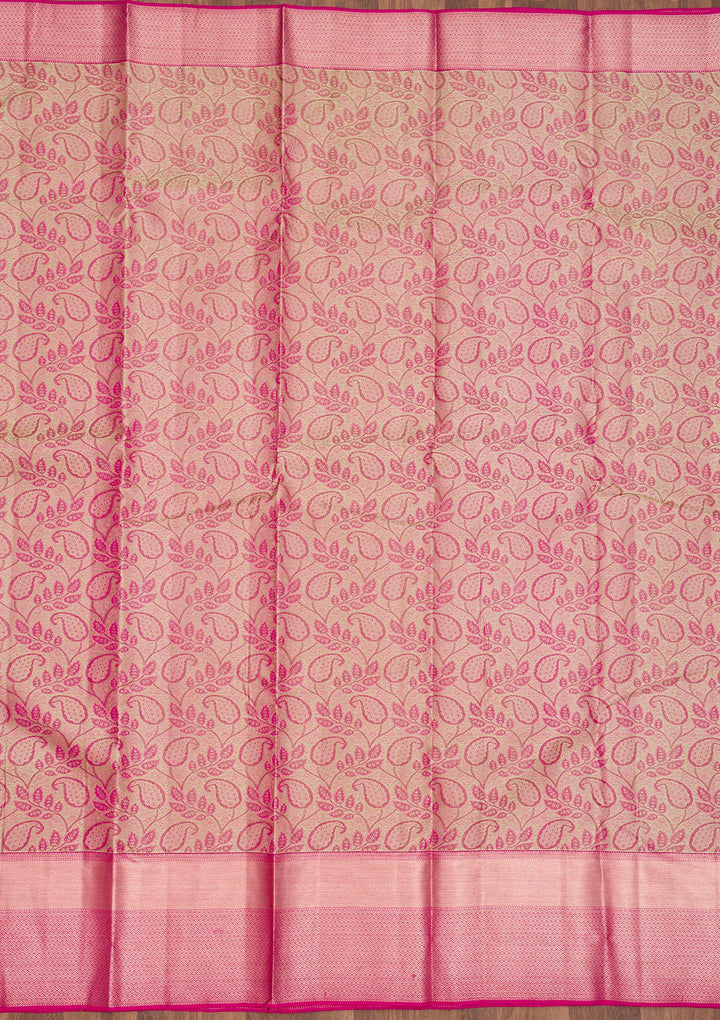 Pista Green Zariwork Pure Silk Saree-Koskii