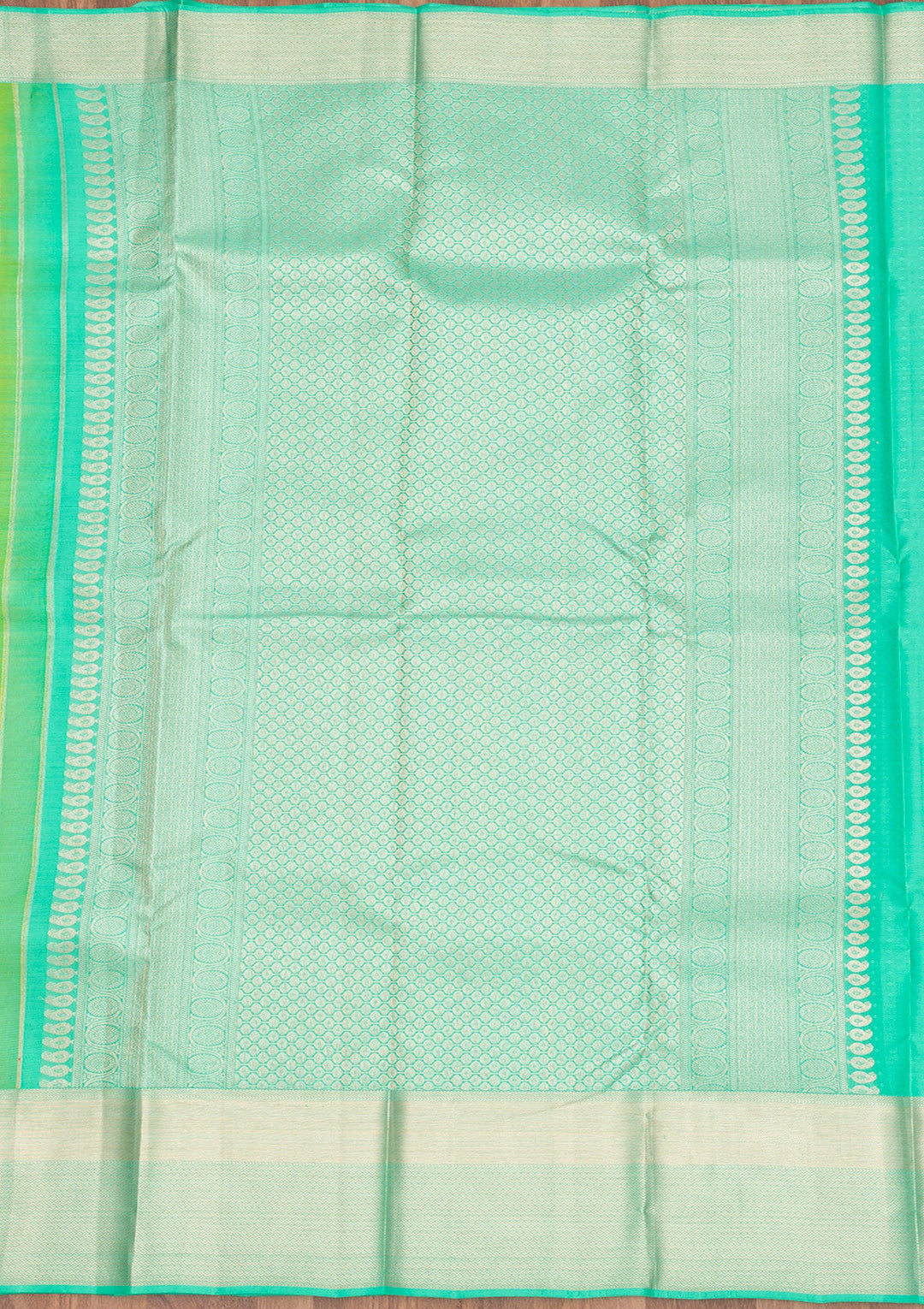 Pista Green Zariwork Pure Silk Saree-Koskii