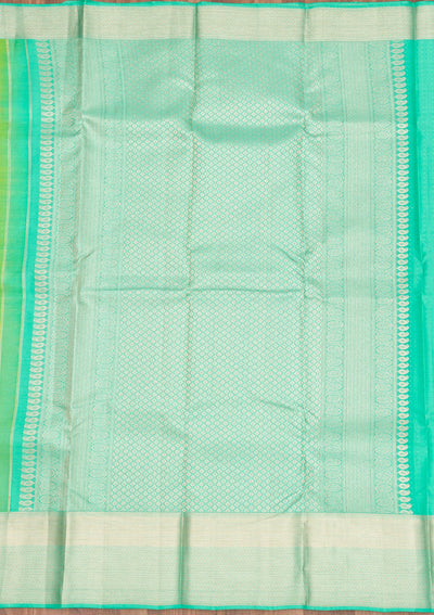 Pista Green Zariwork Pure Silk Saree-Koskii