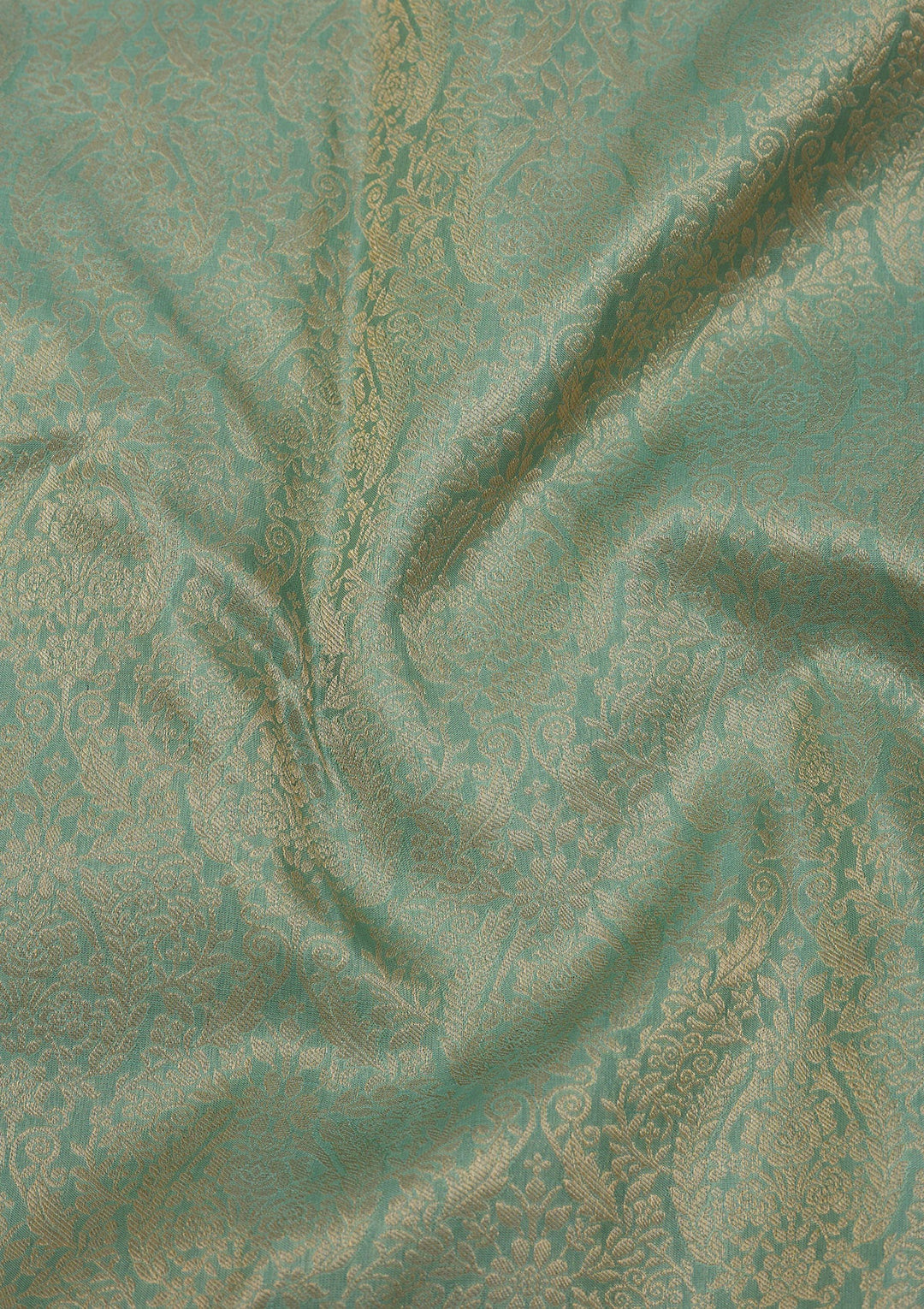 Pista Green Zariwork Pure Silk Saree