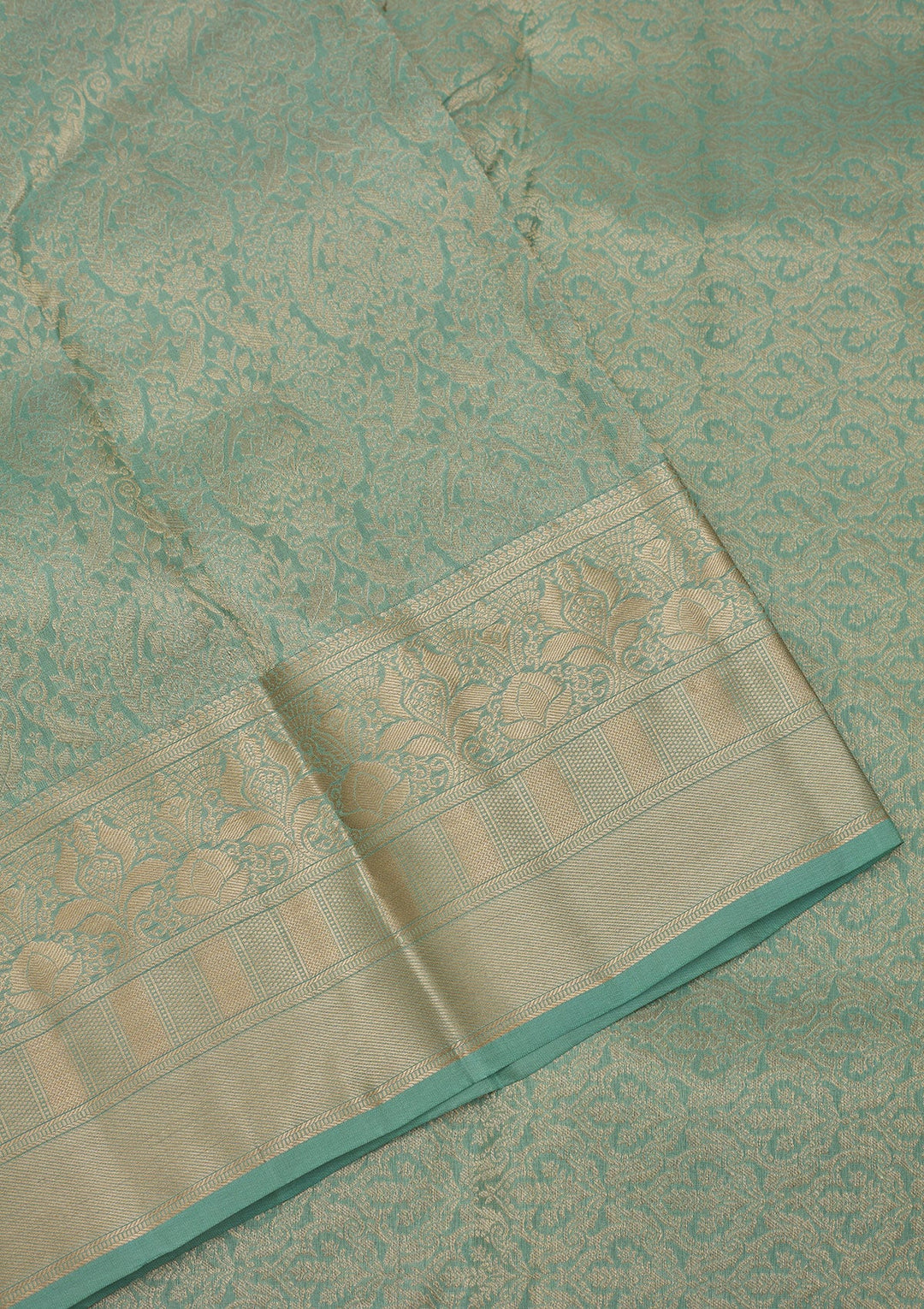 Pista Green Zariwork Pure Silk Saree