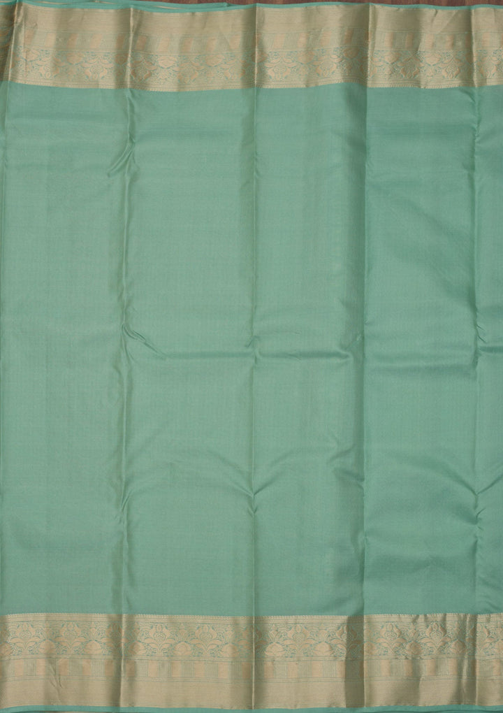 Pista Green Zariwork Pure Silk Saree