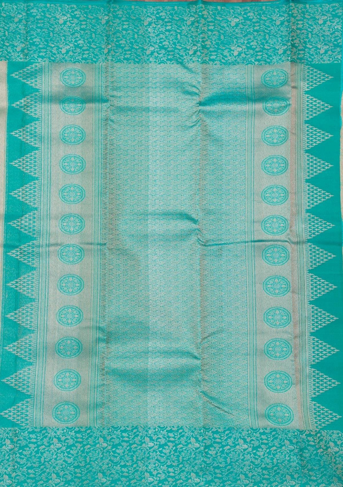 Pista Green Zariwork Pure Silk Saree-Koskii