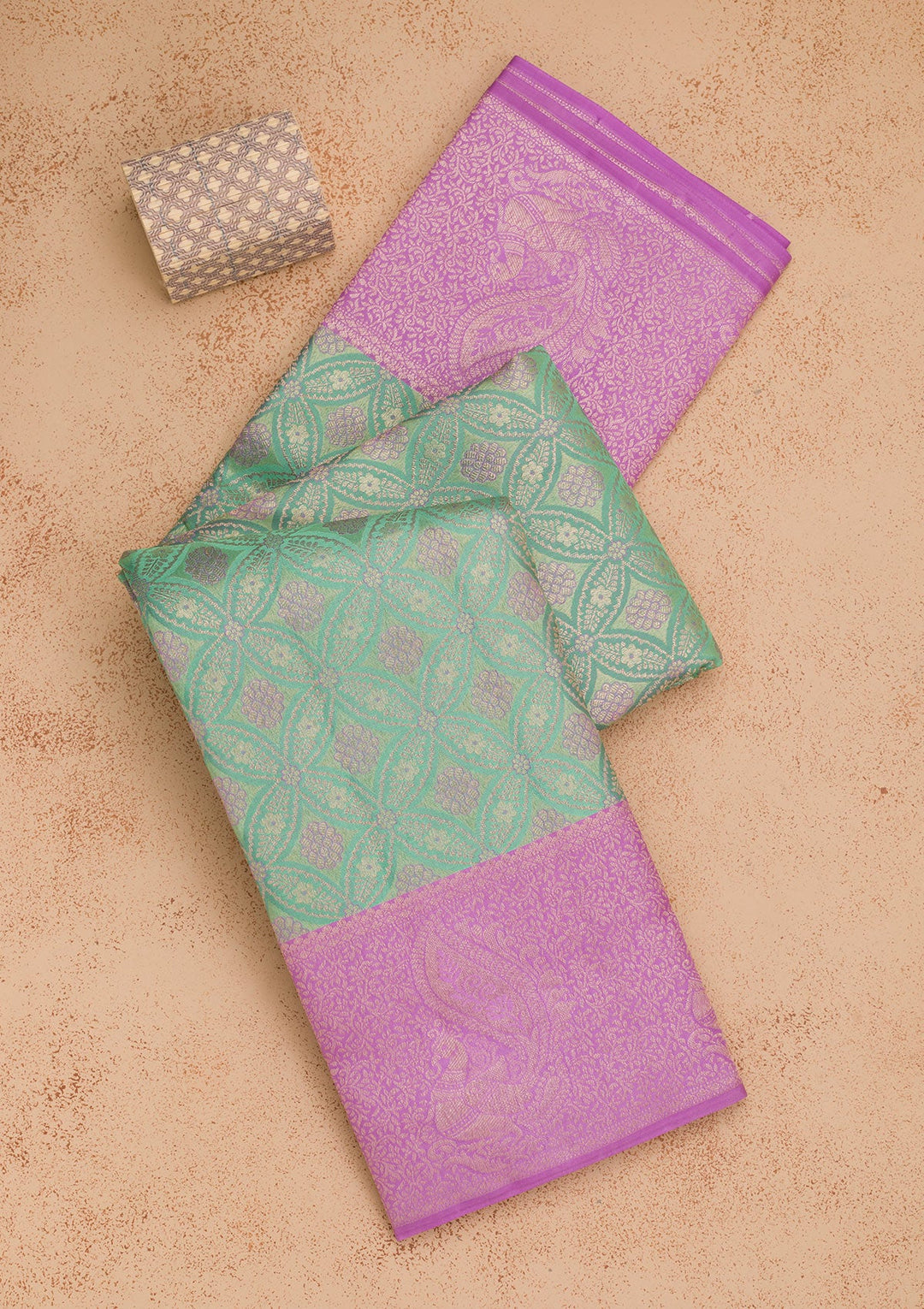 Pista Green Zariwork Pure Silk Saree-Koskii