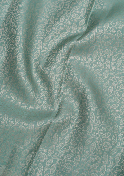 Pista Green Zariwork Pure Silk Saree-Koskii