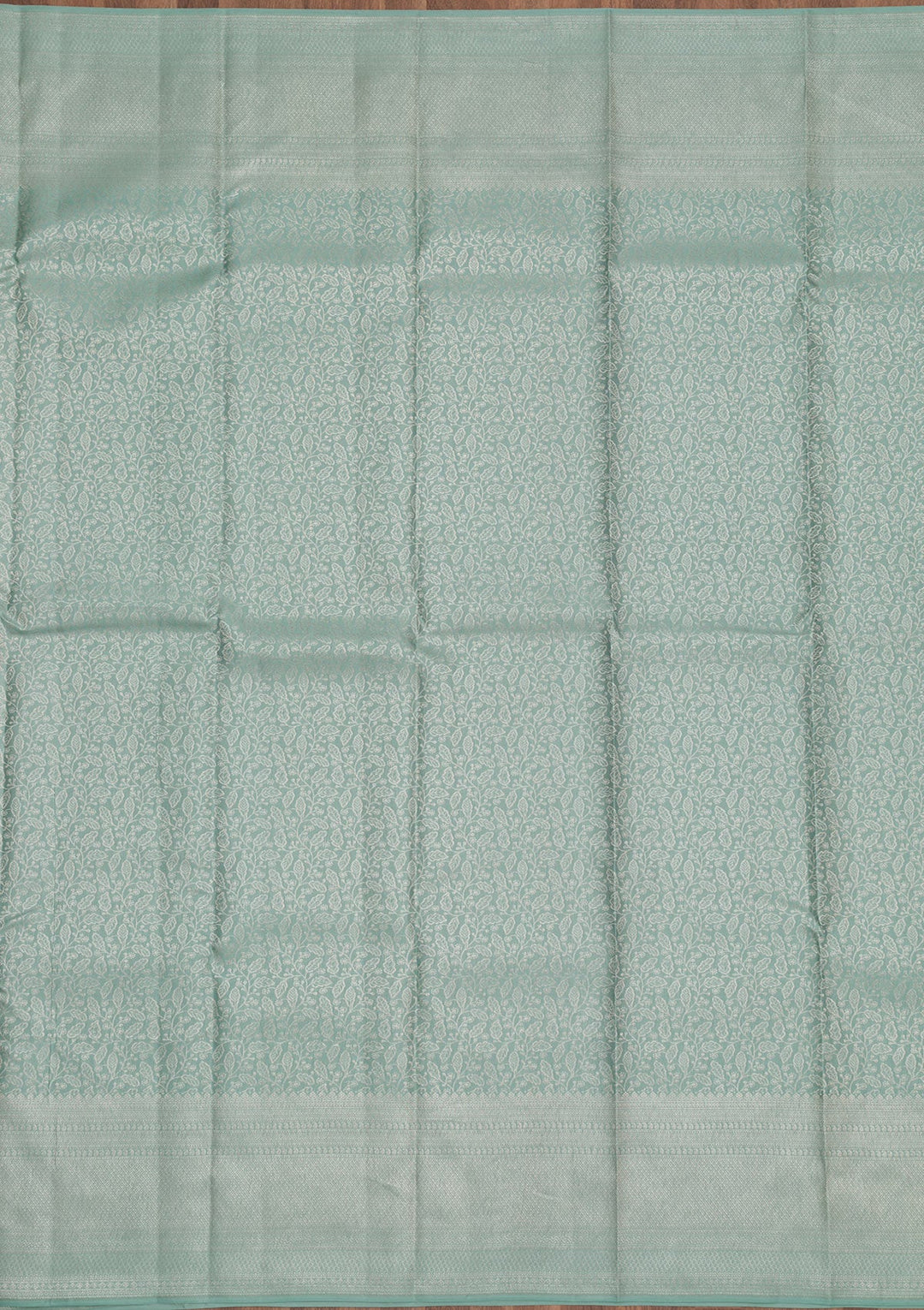 Pista Green Zariwork Pure Silk Saree-Koskii