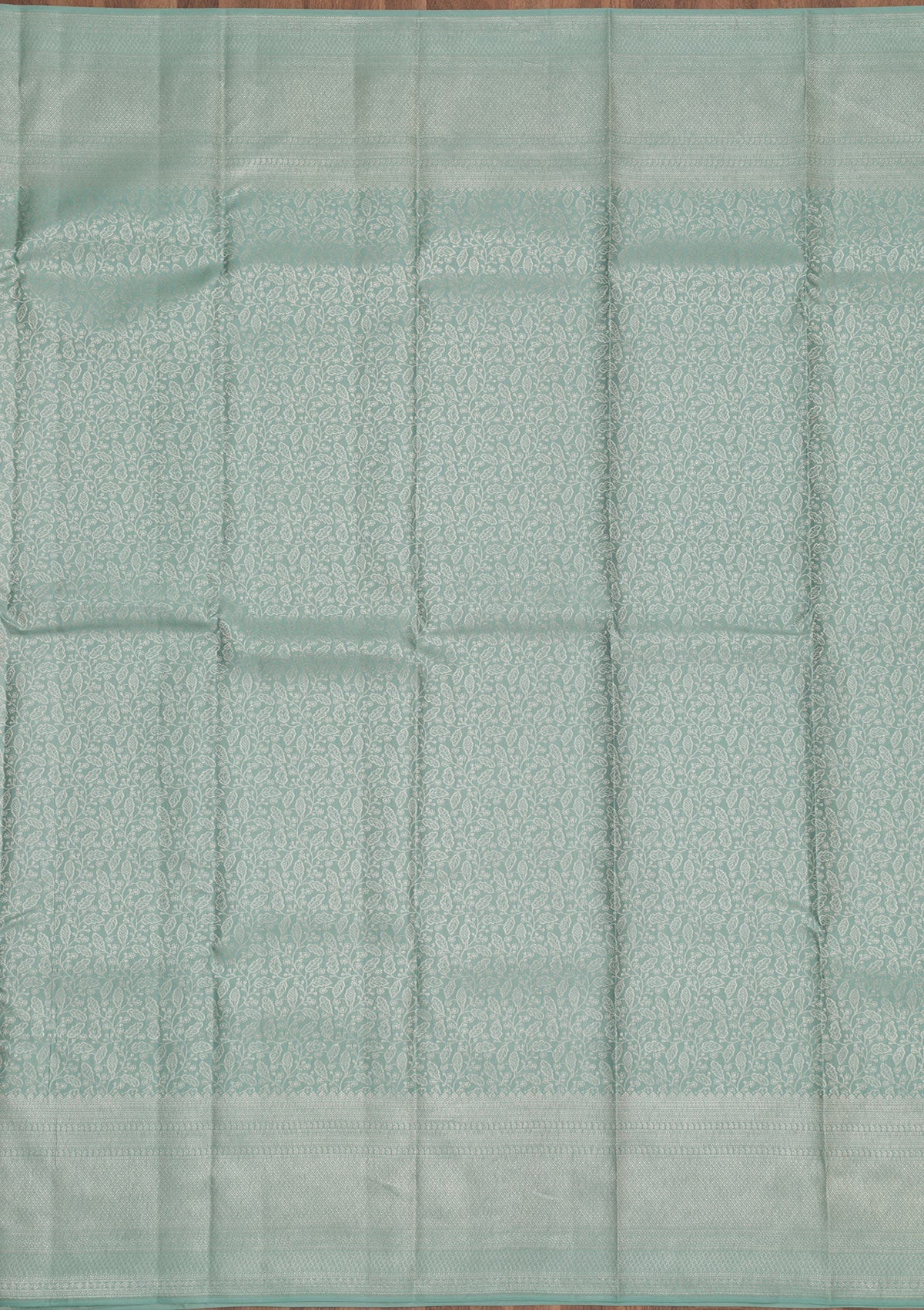 Pista Green Zariwork Pure Silk Saree-Koskii