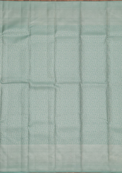 Pista Green Zariwork Pure Silk Saree-Koskii