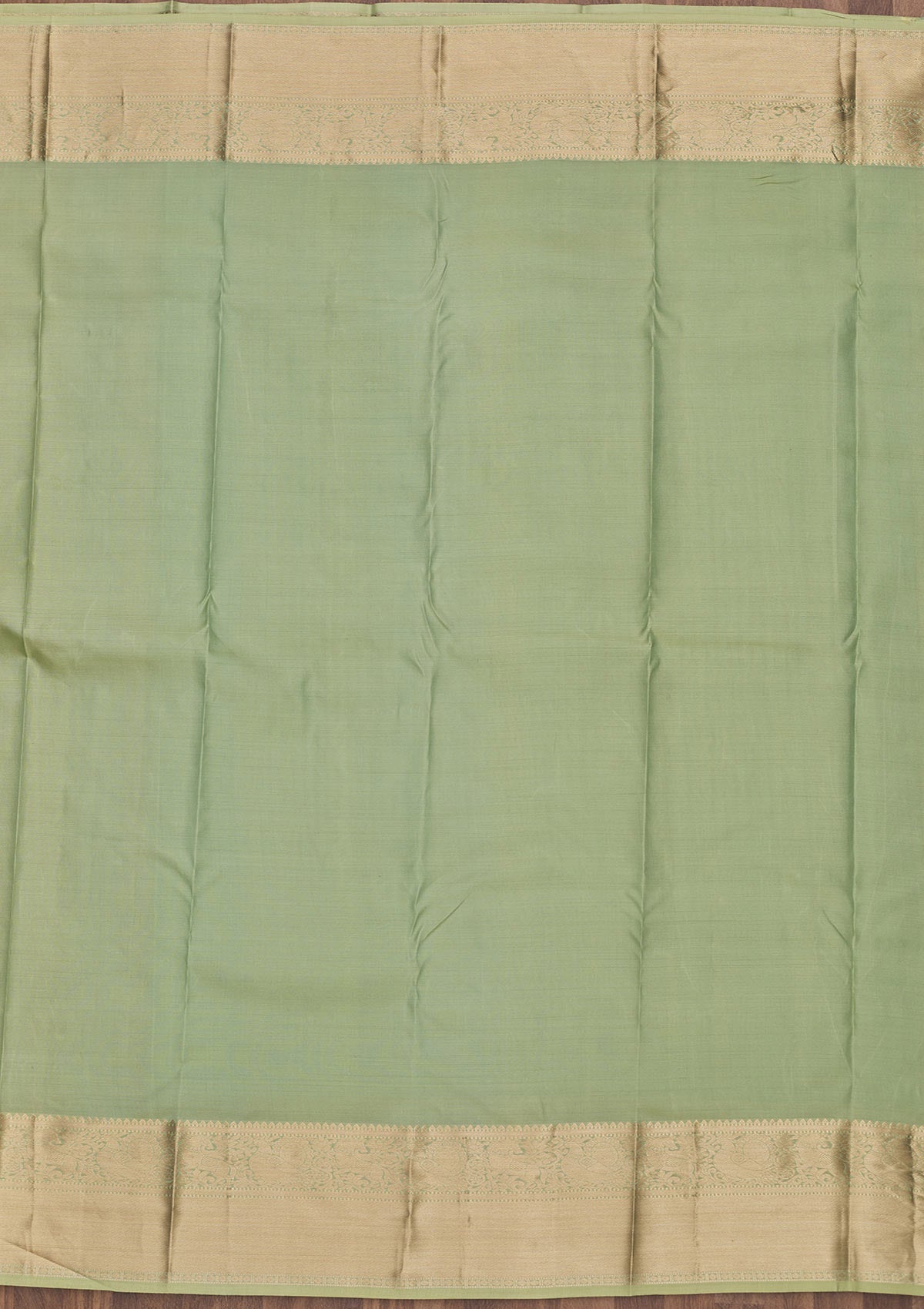 Pista Green Zariwork Pure Silk Saree-Koskii