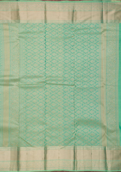 Pista Green Zariwork Pure Silk Saree-Koskii