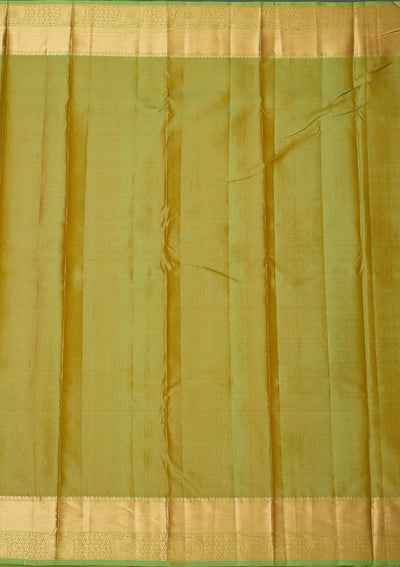 Pista Green Zariwork Pure Silk Saree-Koskii